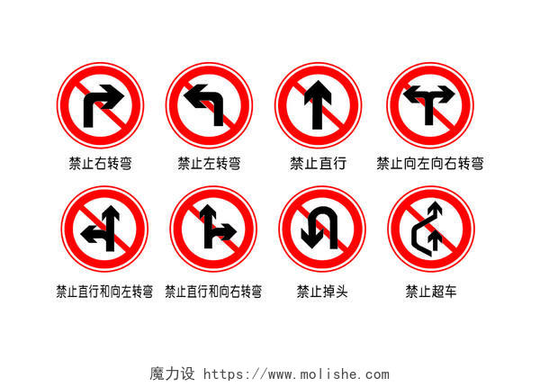 交通禁令标志道路禁止标志大全
